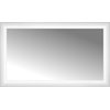 27" x 16" Rounded White Lacquer Custom Framed Mirror