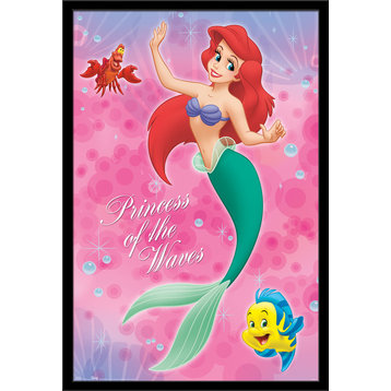Little Mermaid Group Poster, Black Framed Version