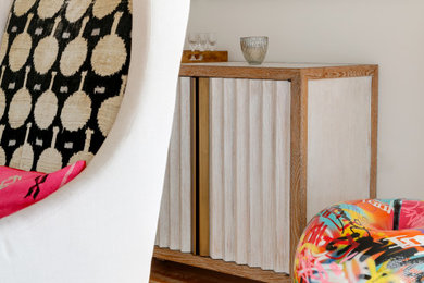 Design ideas for a large coastal open plan living room in Cornwall.