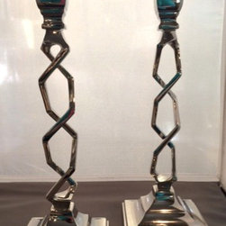 Open Work Nickel Candleholders - Products