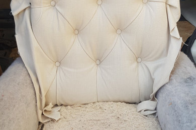 Traditional deep buttoned chair
