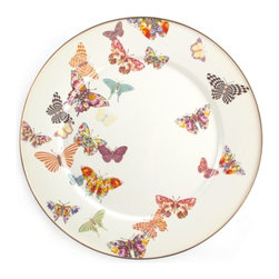 Butterfly Enamel Serving Platter - White | MacKenzie-Childs - Serving Dishes And Platters