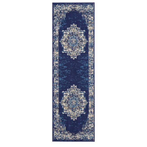 Nourison Grafix Area Rug, Navy Blue, 2'3