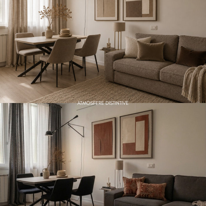 render di progetto di un soggiorno moderno