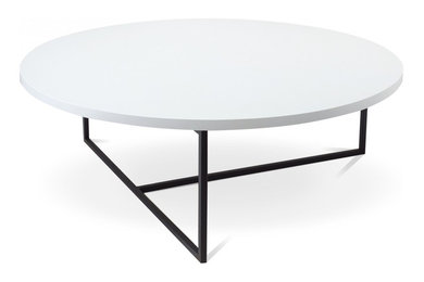 Turner Round Coffee Table, White