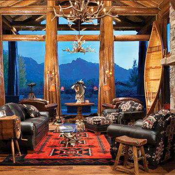 Handcrafted Log Home: The Jackson Hole Residence - Great Room
