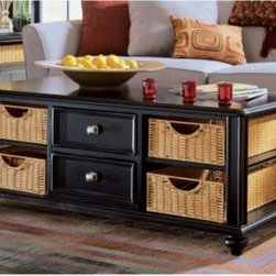 American Drew 919-910 Cocktail Table Camden - Black - Coffee Tables