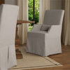 Astrid Slipcover Dining Arm Chair, Gray