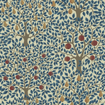 Pomona Blue Fruit Tree Wallpaper Bolt