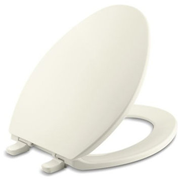 Kohler Brevia with Quick-Release Hinges Elongated Toilet Seat, Biscuit