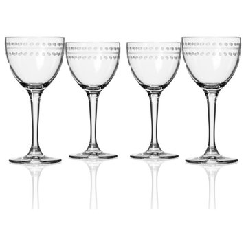 Mid-Century Modern 4.5oz Nick & Nora Cocktail, Set of 4 Glasses