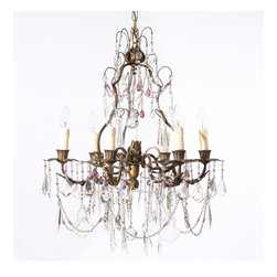 6 arm Italian Brass chandelier - Chandeliers