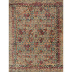 Loloi - Loloi Javari Collection Rug, Slate/Berry, 2'6"x10' - Designed for looks and engineered for long-lasting durability, the Javari Collection takes the floor to new heights. The distressed all-over patterns are modernized through bold colors that enliven and transform the rugs' surroundings, while the power-loomed polyester and polypropylene construction ensures very limited shedding.