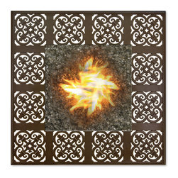 48"W x 48"D Hacienda Cast Aluminum Hearth Top - Fire Pits