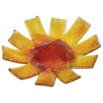Asterisk Bowl, Amber, Small