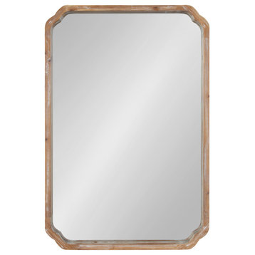 Marston Wood Framed Wall Mirror, Rustic Brown 24x36