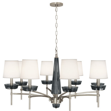 Cristallo Chandelier, Polished Nickel