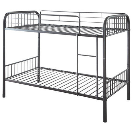 Bristol Twin-Over-Twin Bunk Bed, Gunmetal