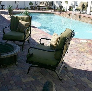22 - Mediterranean Pool with Red Brick Pavers