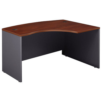 L-Shaped Desk, Hansen Cherry Top With Curved Edge and Grommet, Right Handed
