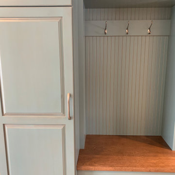 Open Concept Remodel in Rock Island With Walls Removed and a Custom Entry Bench