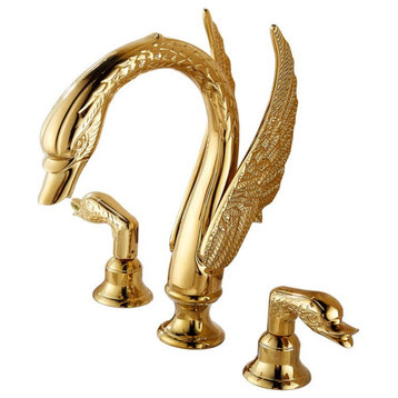 Golden Swan Deck Mounted Bathtub Faucet, B