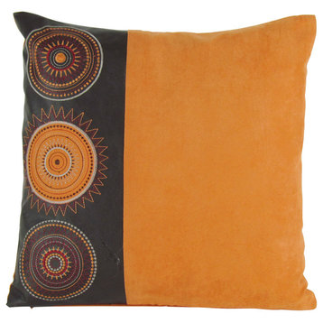 Medallions Decorative Pillow, Orange