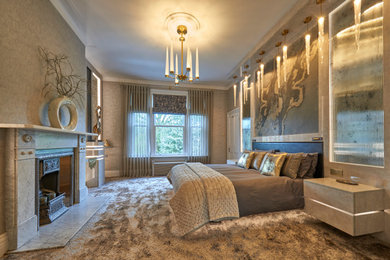 This is an example of a contemporary bedroom in Cheshire.