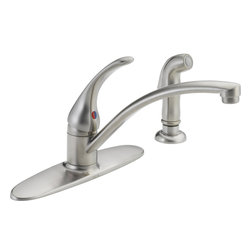 Delta Foundations&reg; Single Handle Kitchen Faucet with Spray - Kitchen Faucets