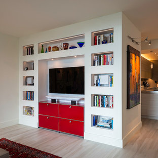 シカゴのコンテンポラリースタイルのおしゃれなリビングの写真