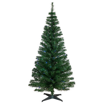 4' Multi-Color Fiber Optic Pine Christmas Tree
