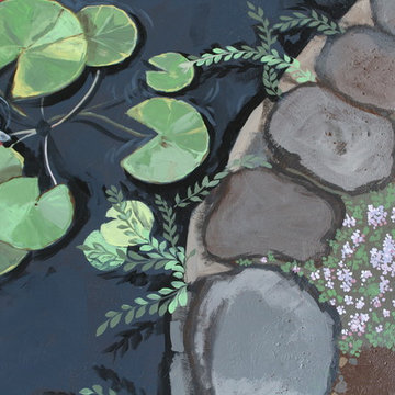 Koi fish floor