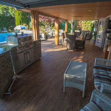 Designer Birch Plank Vinyl Descking Installation