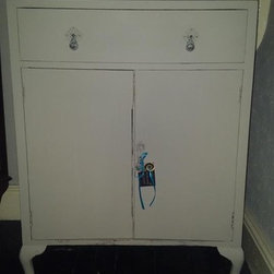 SOLD-handpainted vintage tallboy...&pound;145.00 - Furniture