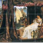 Picture-Tiles.com - Lawrence Alma-Tadema Historical Painting Ceramic Tile Mural #79, 48"x36" - Mural Title: Antony And Cleopatra