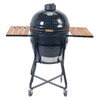 Kamado Round Junior Ceramic Grill With Ash Tool And Grate Lifter