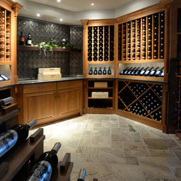 Basement Family Room with Wine Cellar and Game/TV Areas
