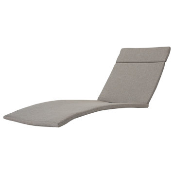 GDF Studio Soleil Outdoor Chaise Lounge Cushion, Charcoal