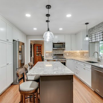 Transitional Two-Finish Kitchen Design Sterling, VA