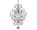 Amorette 1-Light Chrome Glam Lighting Mini Pendant Chandelier With Crystals