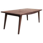 Maria Yee - Merced 108" Table, Ginger - Please refer to secondary images for finish and leather variations listed.