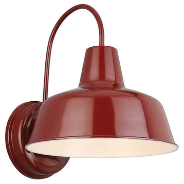 Design House 520559 Mason 11" Tall Outdoor Wall Sconce - Red