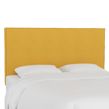 Foreman French Seam Slipcover Headboard, Linen French Yellow, Queen