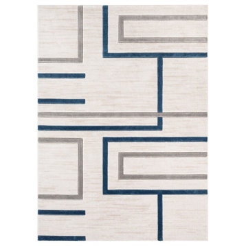 Well Woven Good Vibes Fiona Contemporary Geometric Blue 7'10" x 10'6" Area Rug
