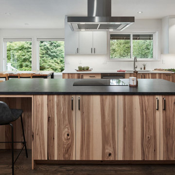 Rustic Contemporary Hickory Kitchen
