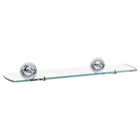 Villa Bathroom Glass Shelf Polished Chrome