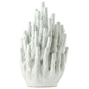 White Porcelain Vase L | Pols Potten Coral