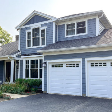 Boothbay Blue & Evening Blue James Hardie Siding, Crystal Lake IL