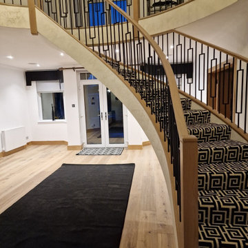Helical Staircase Renovation | Stained Oak & Steel | Falkirk