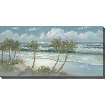 Swaying Palms  Canvas Art Print, 48"x24"